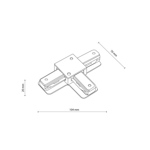 Łącznik T do systemu szynowego 1-fazowego Tracer biały TK Lighting Tracer 3518