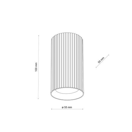 Spot nowoczesny industrialny loft metalowy tuba czarny TK Lighting Tune 10022 1x10W GU10