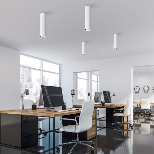 Spot nowoczesny industrialny loft metalowy tuba biały TK Lighting Tune 10027 1x10W GU10