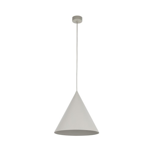 Lampa wisząca nowoczesna skandynawska loft klosz metalowy stożek beżowa TK Lighting Cono 10056 1x15W E27