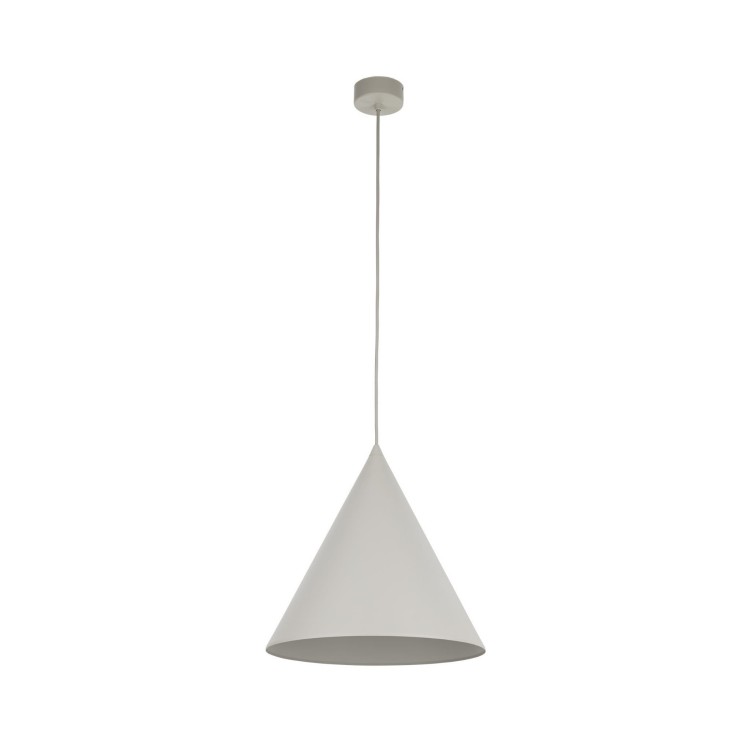 Lampa wisząca nowoczesna skandynawska loft klosz metalowy stożek beżowa TK Lighting Cono 10056 1x15W E27