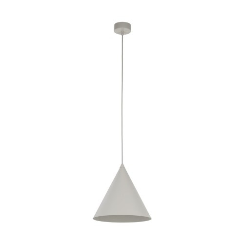 Lampa wisząca nowoczesna skandynawska loft klosz metalowy stożek beżowa TK Lighting Cono 6631 1x15W E27