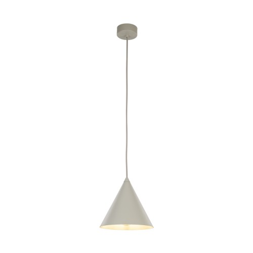 Lampa wisząca nowoczesna skandynawska loft klosz metalowy stożek beżowa TK Lighting Cono 10072 1x15W E27