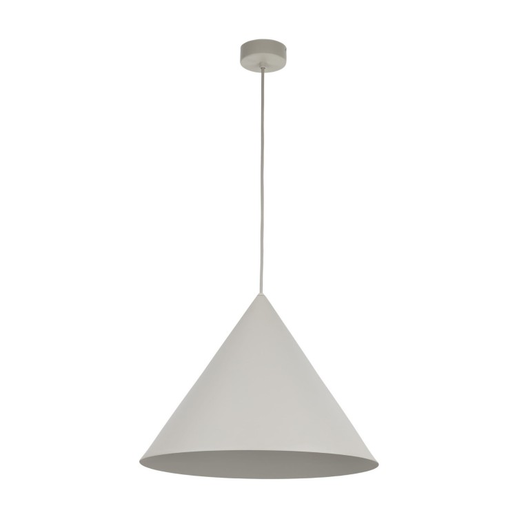Lampa wisząca nowoczesna skandynawska loft klosz metalowy stożek beżowa TK Lighting Cono 10061 1x15W E27