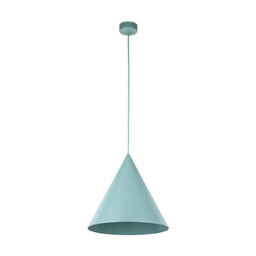 Lampa wisząca nowoczesna skandynawska klosz metalowy stożek miętowa TK Lighting Cono 10063 1x15W E27