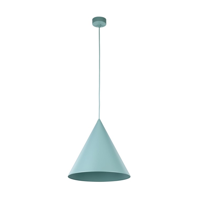 Lampa wisząca nowoczesna skandynawska klosz metalowy stożek miętowa TK Lighting Cono 10063 1x15W E27