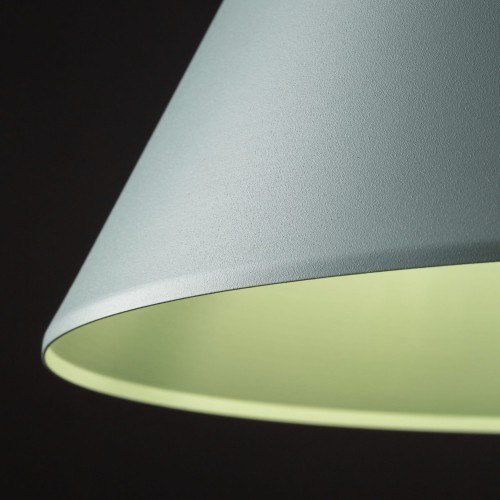Lampa wisząca nowoczesna skandynawska klosz metalowy stożek miętowa TK Lighting Cono 10063 1x15W E27