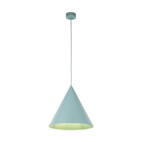 Lampa wisząca nowoczesna skandynawska klosz metalowy stożek miętowa TK Lighting Cono 10063 1x15W E27