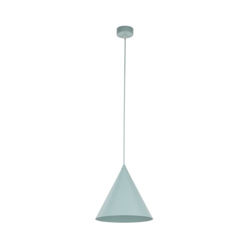 Lampa wisząca nowoczesna skandynawska klosz metalowy stożek miętowa TK Lighting Cono 6651 1x15W E27