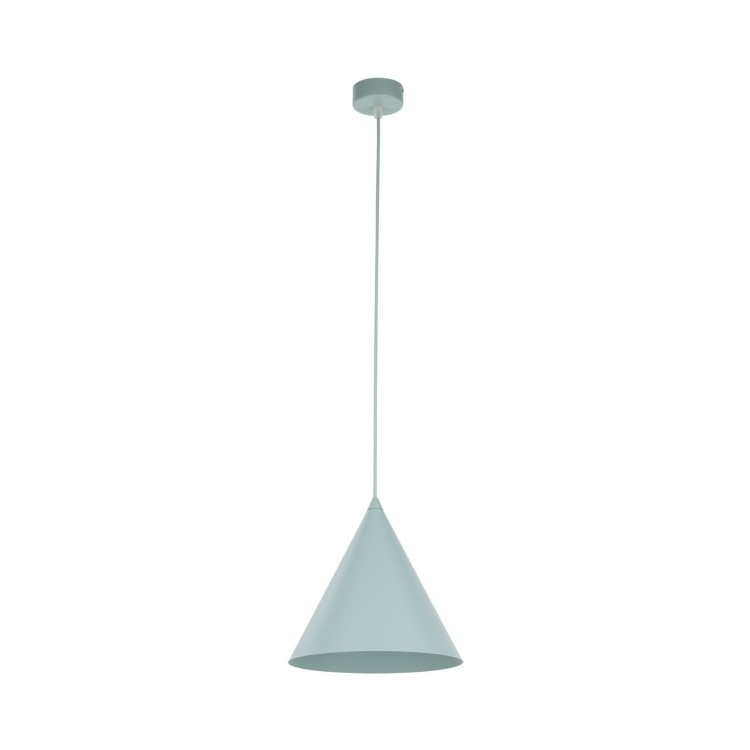 Lampa wisząca nowoczesna skandynawska klosz metalowy stożek miętowa TK Lighting Cono 6651 1x15W E27