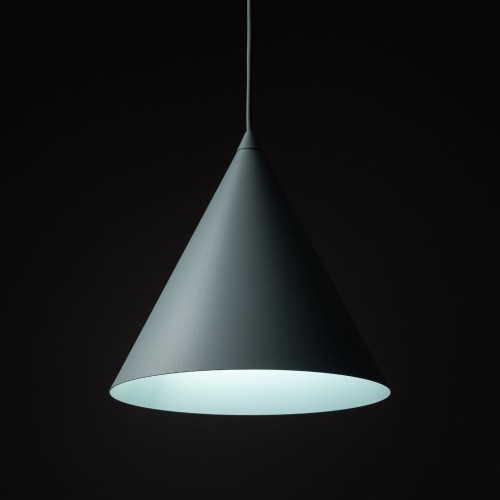 Lampa wisząca nowoczesna skandynawska klosz metalowy stożek miętowa TK Lighting Cono 6651 1x15W E27