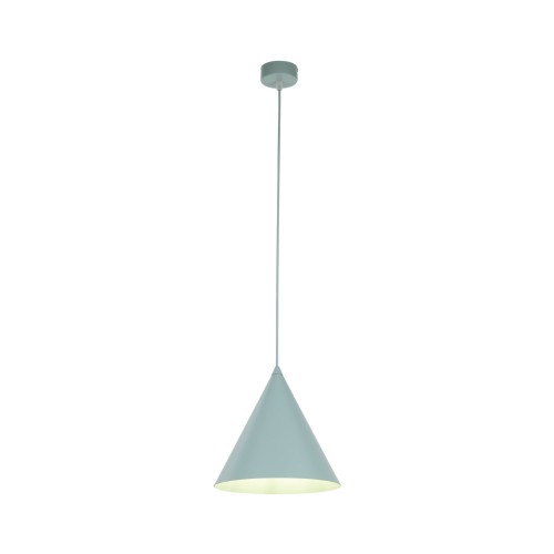 Lampa wisząca nowoczesna skandynawska klosz metalowy stożek miętowa TK Lighting Cono 6651 1x15W E27