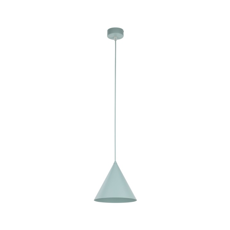 Lampa wisząca nowoczesna skandynawska klosz metalowy stożek miętowa TK Lighting Cono 10074 1x15W E27