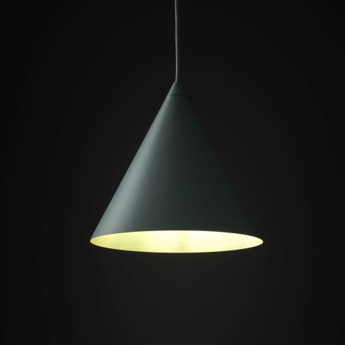 Lampa wisząca nowoczesna skandynawska klosz metalowy stożek miętowa TK Lighting Cono 10074 1x15W E27