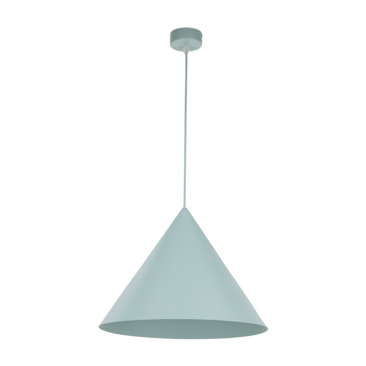 Lampa wisząca nowoczesna skandynawska klosz metalowy stożek miętowa TK Lighting Cono 10087 1x15W E27