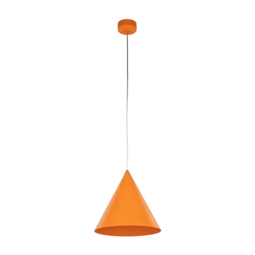 Lampa wisząca nowoczesna skandynawska klosz metalowy stożek pomarańczowa TK Lighting Cono 10064 1x15W E27