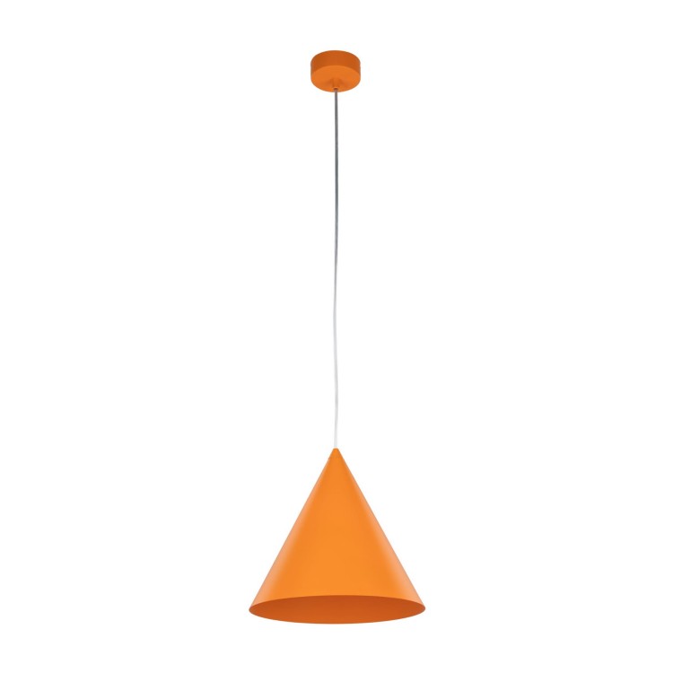 Lampa wisząca nowoczesna skandynawska klosz metalowy stożek pomarańczowa TK Lighting Cono 10064 1x15W E27