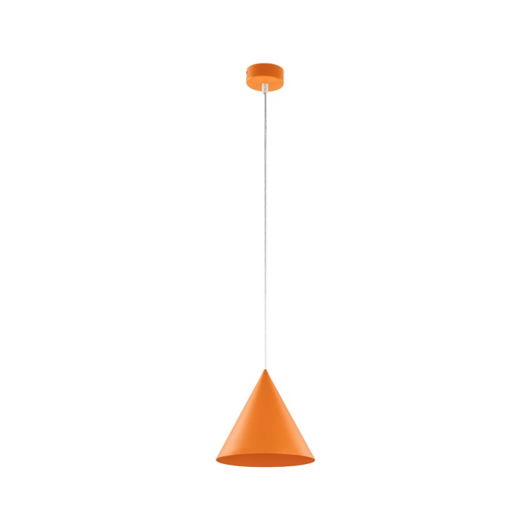 Lampa wisząca nowoczesna skandynawska klosz metalowy stożek pomarańczowa TK Lighting Cono 10075 1x15W E27