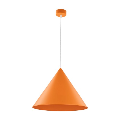Lampa wisząca nowoczesna skandynawska klosz metalowy stożek pomarańczowa TK Lighting Cono 10088 1x15W E27