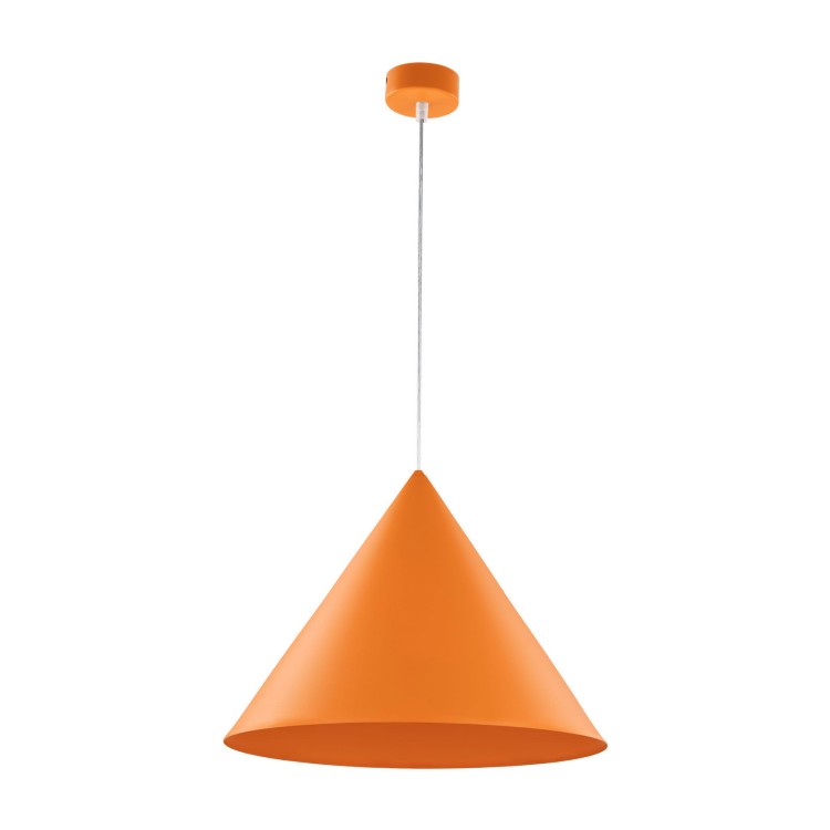 Lampa wisząca nowoczesna skandynawska klosz metalowy stożek pomarańczowa TK Lighting Cono 10088 1x15W E27