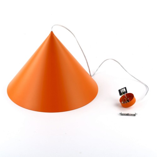 Lampa wisząca nowoczesna skandynawska klosz metalowy stożek pomarańczowa TK Lighting Cono 10088 1x15W E27