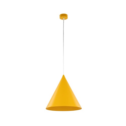 Lampa wisząca nowoczesna skandynawska klosz metalowy stożek żółta TK Lighting Cono 3281 1x15W E27