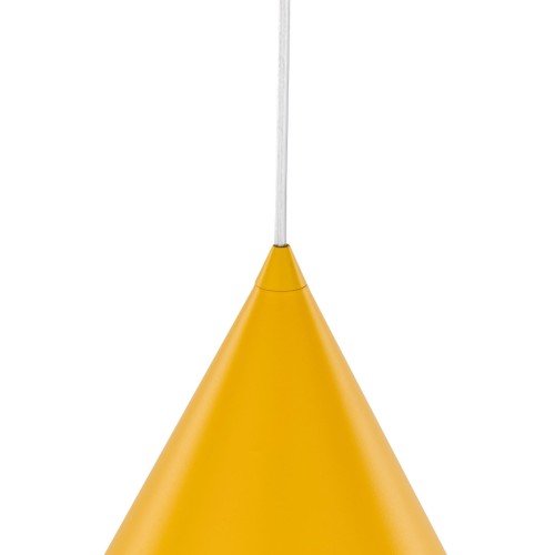 Lampa wisząca nowoczesna skandynawska klosz metalowy stożek żółta TK Lighting Cono 3281 1x15W E27