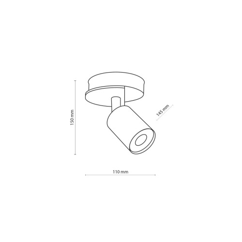 Lampa sufitowa tuba spot reflektor Tk Lighting Top 4673 1x10W GU10 czarny drewniany