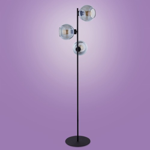 Lampa podłogowa stojąca metalowa kule szklane klosze TK Lighting Cubus Graphite 5239 3x15W E27 grafit czarny