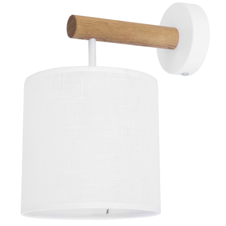 TK Lighting Deva White 4108 Kinkiet oprawa ścienna 1x15W E27 biały drewno