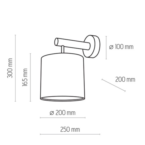 TK Lighting Deva White 4108 Kinkiet oprawa ścienna 1x15W E27 biały drewno