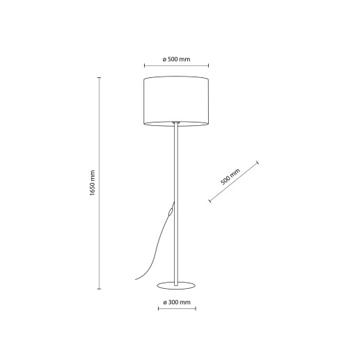Tk Lighting Earth 5476 lampa stojąca podłogowa 1x15W E27 czarna drewniana