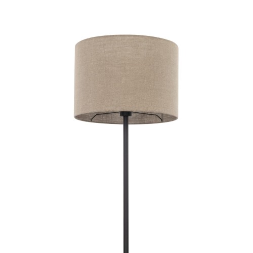 Lampa podłogowa nowoczesna boho loft skandynawska abażur materiałowy juta czarna TK Lighting Earth 16012 1x15W E27