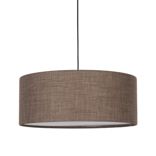 Lampa wisząca nowoczesna boho loft skandynawska abażur materiałowy brązowa czarna TK Lighting Earth 10101 3x15W E27