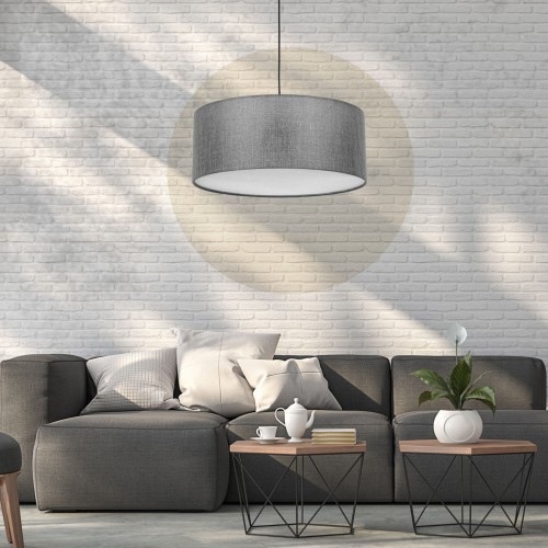 Tk Lighting Earth 4654 lampa wisząca 1x15W E27 czarna szara