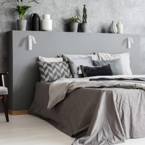 Kinkiet lampa ścienna do czytania z włącznikiem nowoczesny elegancki klosz metalowy tuba rurka biały TK Lighting Enzo 6620 1x6W G9