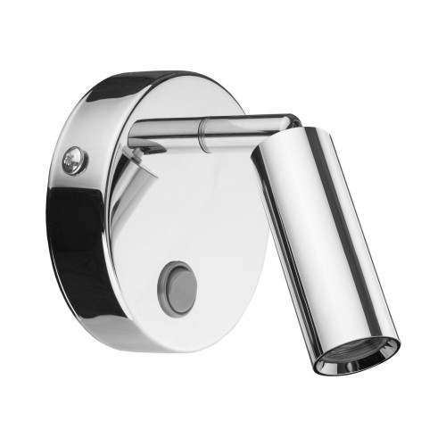 Kinkiet lampa ścienna do czytania z włącznikiem nowoczesny elegancki klosz metalowy tuba rurka chrom TK Lighting Enzo 4267 1x6W G9