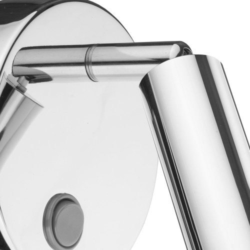 Kinkiet lampa ścienna do czytania z włącznikiem nowoczesny elegancki klosz metalowy tuba rurka chrom TK Lighting Enzo 4267 1x6W G9
