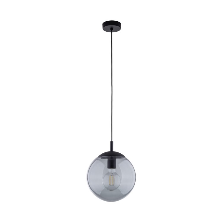 Lampa wisząca nowoczesna elegancka loft industrialna klosz szklany kula grafitowa czarna TK Lighting Esme 5378 1x15W E27