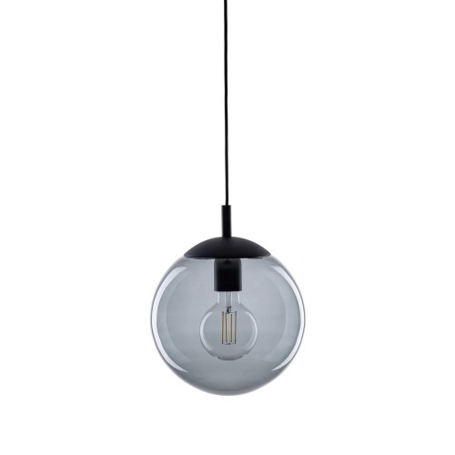 Lampa wisząca nowoczesna elegancka loft industrialna klosz szklany kula grafitowa czarna TK Lighting Esme 5378 1x15W E27