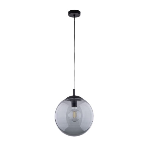 Lampa wisząca nowoczesna elegancka loft industrialna klosz szklany kula grafitowa czarna TK Lighting Esme 5380 1x15W E27