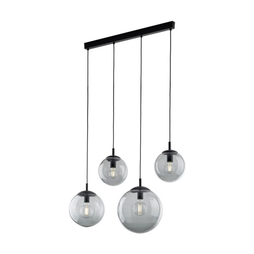 Lampa wisząca nowoczesna elegancka loft industrialna klosz szklany kule grafitowa czarna TK Lighting Esme 5381 4x15W E27
