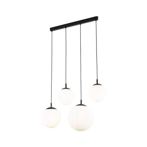 Lampa wisząca nowoczesna elegancka loft industrialna klosz szklany kule biała czarna TK Lighting Esme 4790 4x15W E27