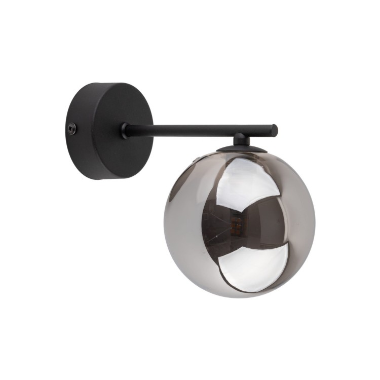 Kinkiet lampa ścienna modern szklany klosz Tk Lighting Estera 4777 1x6W G9 czarny chrom