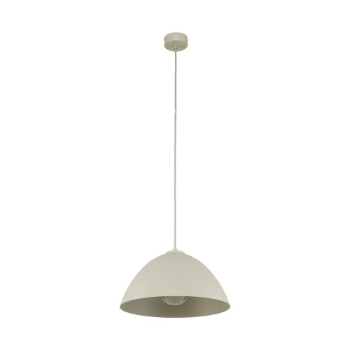 Lampa wisząca klasyczna retro klosz metalowy miska beżowa TK Lighting Faro 5899 1x15W E27
