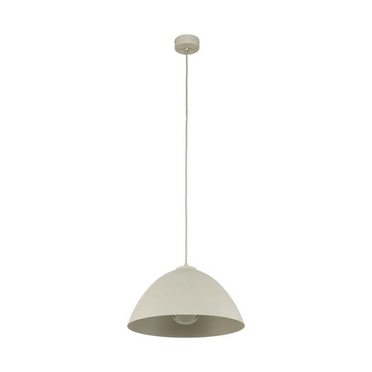 Lampa wisząca klasyczna retro klosz metalowy miska beżowa TK Lighting Faro 5899 1x15W E27