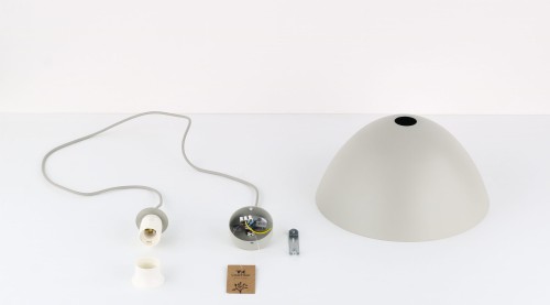 Lampa wisząca klasyczna retro klosz metalowy miska beżowa TK Lighting Faro 5899 1x15W E27
