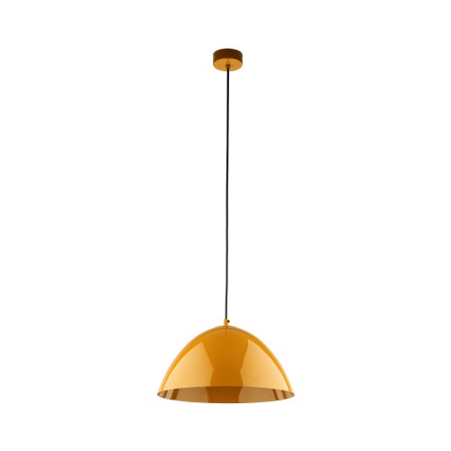 Lampa wisząca klasyczna retro klosz metalowy miska ochra TK Lighting Faro 10263 1x15W E27