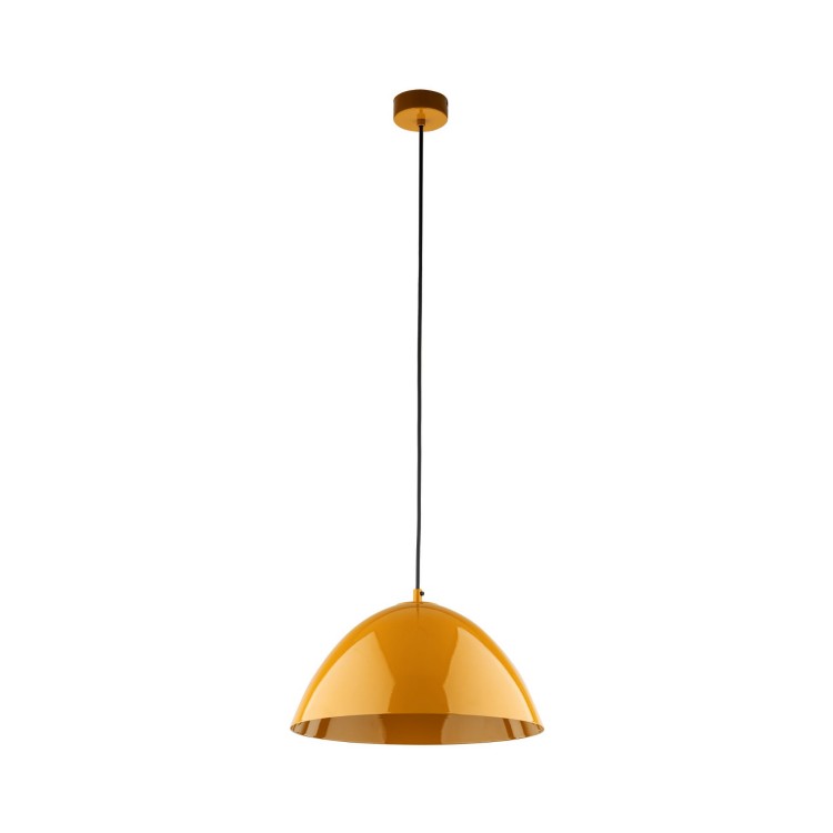 Lampa wisząca klasyczna retro klosz metalowy miska ochra TK Lighting Faro 10263 1x15W E27