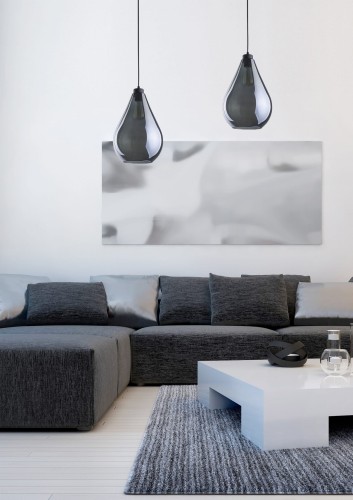 Lampa wisząca szklany klosz TK Lighting Fuente 2326 1x60W E27 grafit lustrzany czarny
